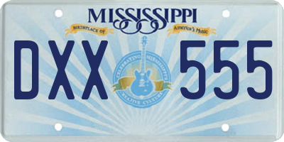 MS license plate DXX555