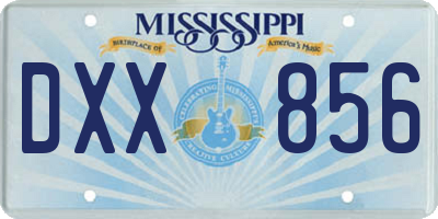 MS license plate DXX856