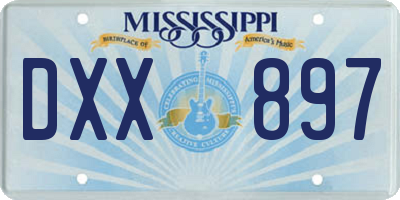MS license plate DXX897