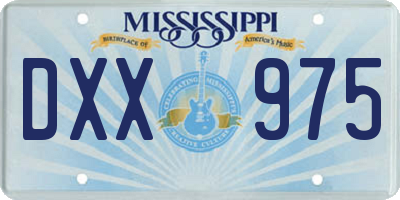 MS license plate DXX975