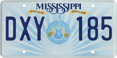 MS license plate DXY185