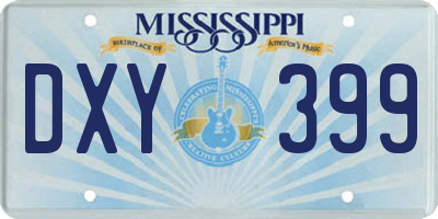 MS license plate DXY399