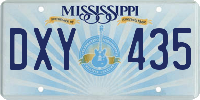 MS license plate DXY435