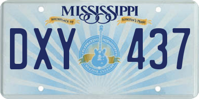 MS license plate DXY437