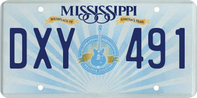MS license plate DXY491