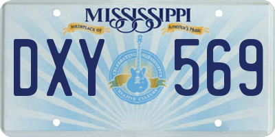 MS license plate DXY569