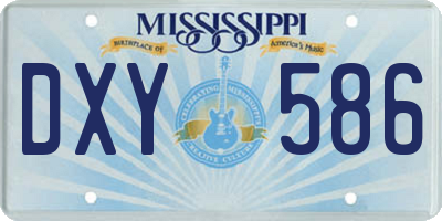 MS license plate DXY586