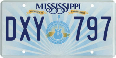 MS license plate DXY797