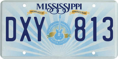 MS license plate DXY813