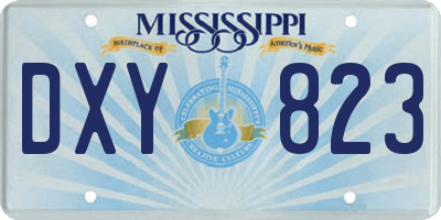 MS license plate DXY823