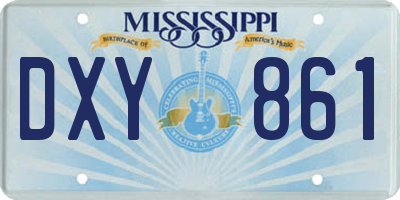 MS license plate DXY861