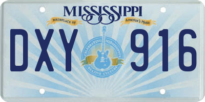 MS license plate DXY916