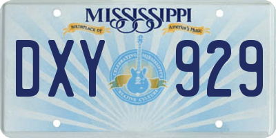 MS license plate DXY929