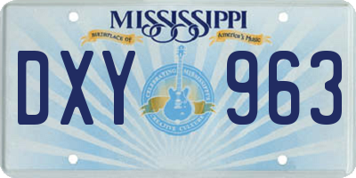 MS license plate DXY963