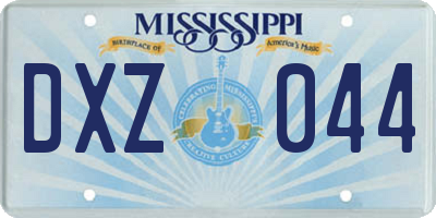 MS license plate DXZ044
