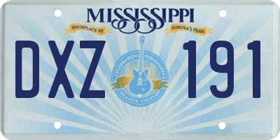 MS license plate DXZ191