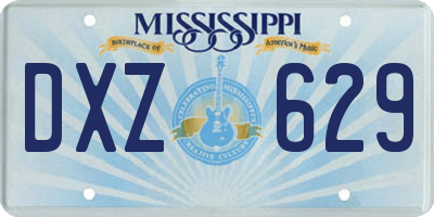 MS license plate DXZ629