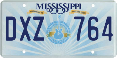 MS license plate DXZ764