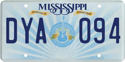 MS license plate DYA094
