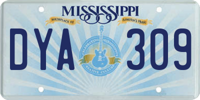 MS license plate DYA309