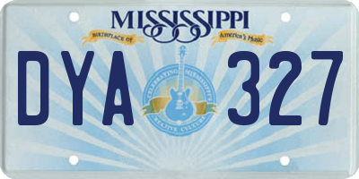 MS license plate DYA327