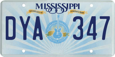MS license plate DYA347