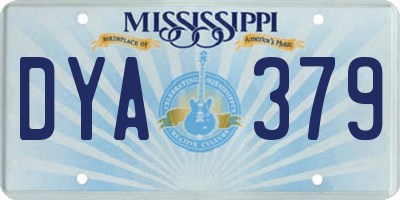 MS license plate DYA379