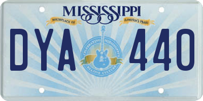 MS license plate DYA440