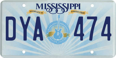 MS license plate DYA474