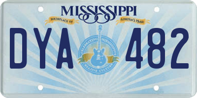 MS license plate DYA482
