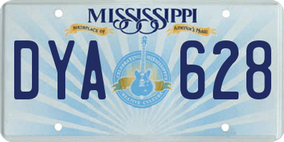 MS license plate DYA628