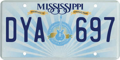 MS license plate DYA697
