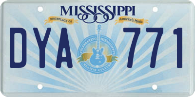 MS license plate DYA771