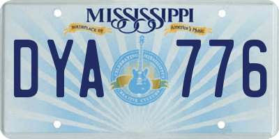 MS license plate DYA776
