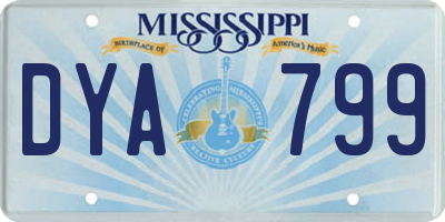 MS license plate DYA799