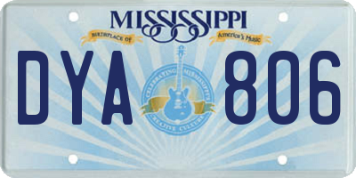 MS license plate DYA806