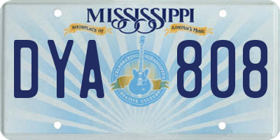 MS license plate DYA808