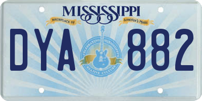MS license plate DYA882