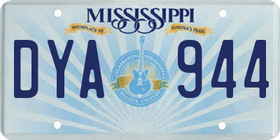 MS license plate DYA944