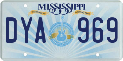 MS license plate DYA969
