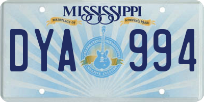 MS license plate DYA994