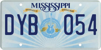 MS license plate DYB054