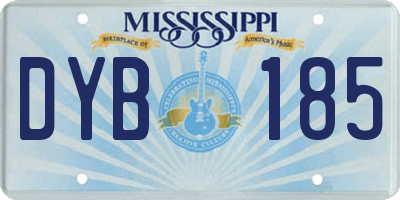 MS license plate DYB185