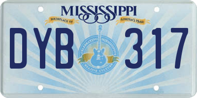 MS license plate DYB317