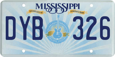MS license plate DYB326