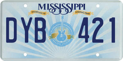 MS license plate DYB421