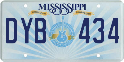 MS license plate DYB434