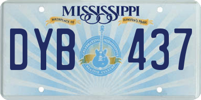 MS license plate DYB437