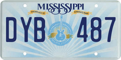 MS license plate DYB487