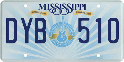 MS license plate DYB510